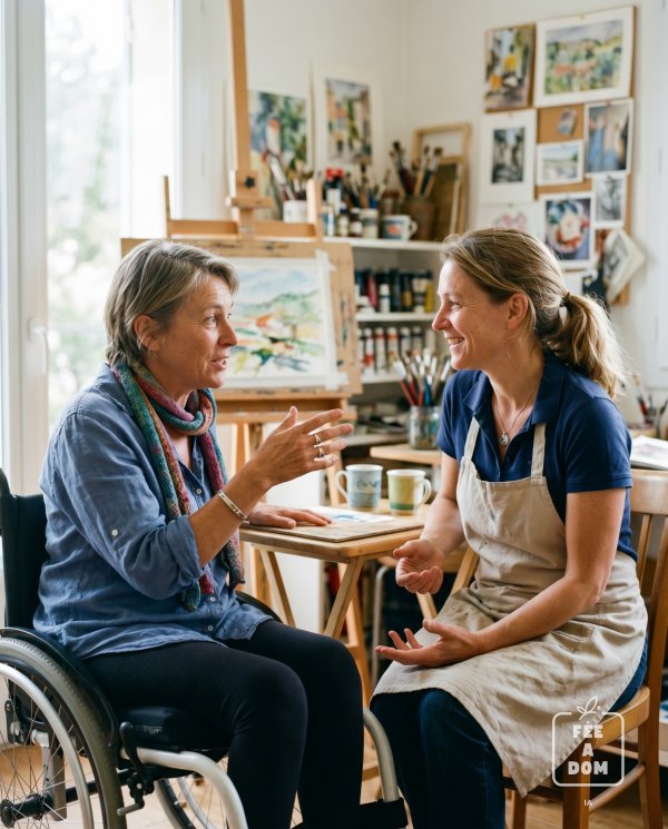 Bénéficiaire FEEADOM en situation de handicap accompagnée à Cagnes-sur-Mer